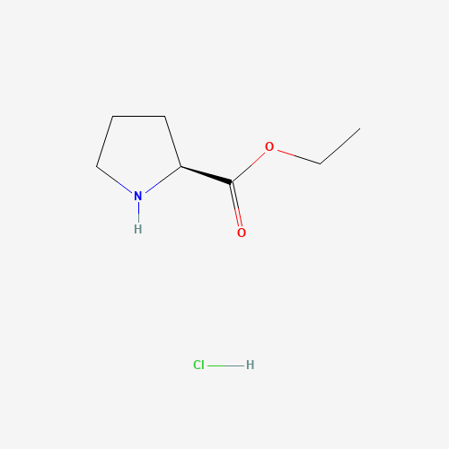 Ethyl L-prolinate hydrochloride (CAS: 33305-75-8) - Chemical Structure and Molecular Formula 
