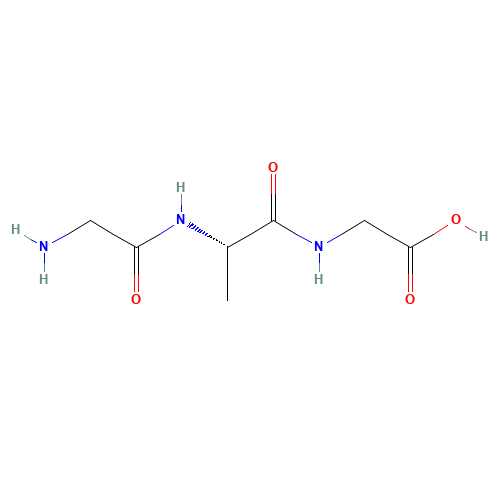Glycyl-L-alanylglycine (CAS: 16422-05-2) - Chemical Structure and Molecular Formula 