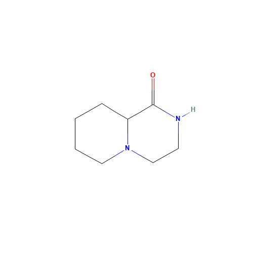 Hexahydro-2H-pyrido[1,2-a]pyrazin-1(6H)-one (CAS: 15932-71-5) - Chemical Structure and Molecular Formula 