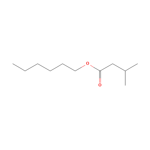 Hexyl isovalerate (CAS: 10632-13-0) - Chemical Structure and Molecular Formula 