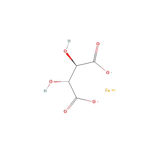 Iron(2+) (2R,3R)-2,3-dihydroxysuccinate (CAS: 41014-96-4) - Chemical Structure and Molecular Formula 