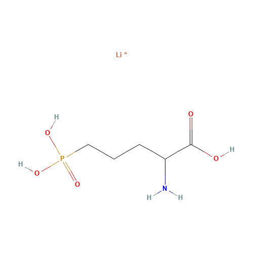 Lithium 2-amino-5-phosphonopentanoate (CAS: 125229-62-1) - Chemical Structure and Molecular Formula 