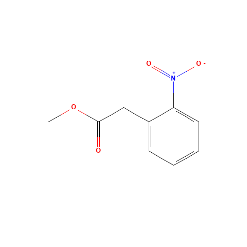 Methyl (2-nitrophenyl)acetate (CAS: 30095-98-8) - Chemical Structure and Molecular Formula 