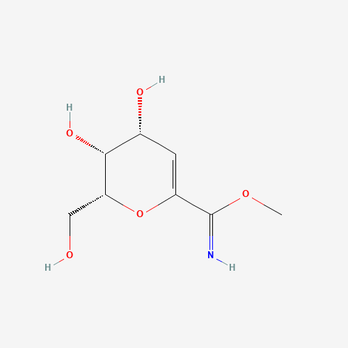 Methyl (2R,3R,4R)-3,4-dihydroxy-2-(hydroxymethyl)-3,4-dihydro-2H-pyran-6-carboximidate (non-preferred name) (CAS: 180336-28-1) - Chemical Structure and Molecular Formula 