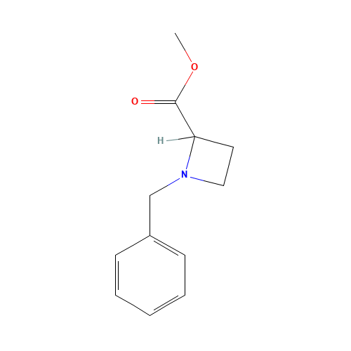 Methyl 1-Benzylazetidine-2-carboxylate (CAS: 18085-37-5) - Chemical Structure and Molecular Formula 