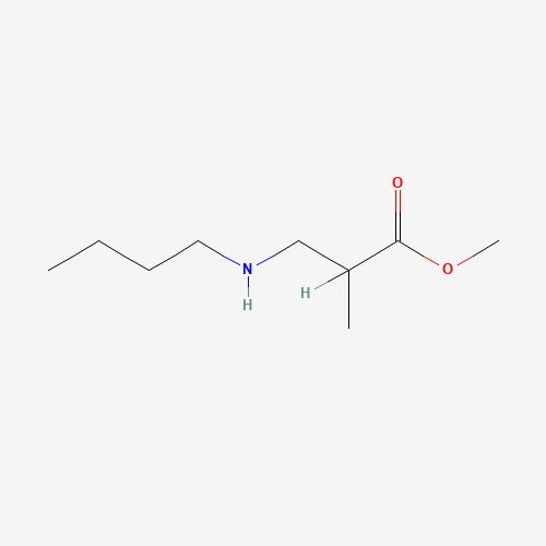 methyl 3-(butylamino)-2-methylpropanoate (CAS: 13604-68-7) - Chemical Structure and Molecular Formula 
