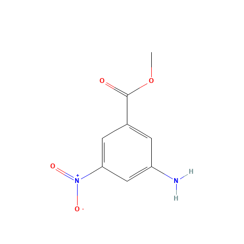 methyl 3-amino-5-nitrobenzoate (CAS: 23218-93-1) - Chemical Structure and Molecular Formula 