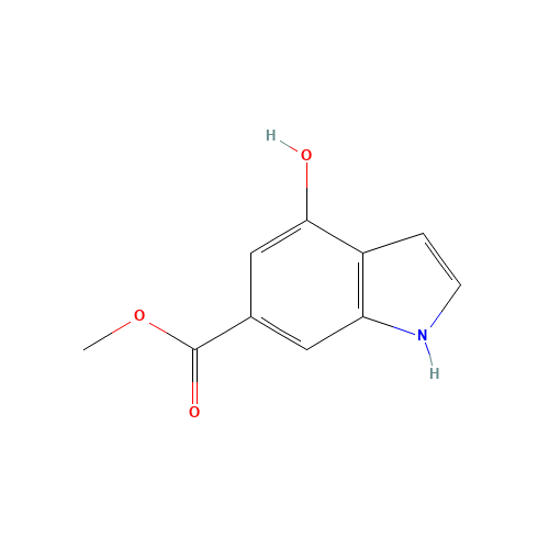 Methyl 4-hydroxy-1H-indole-6-carboxylate (CAS: 77140-48-8) - Chemical Structure and Molecular Formula 