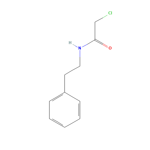 n-(2-phenylethyl) 2-chloroacetamide (CAS: 13156-95-1) - Chemical Structure and Molecular Formula 
