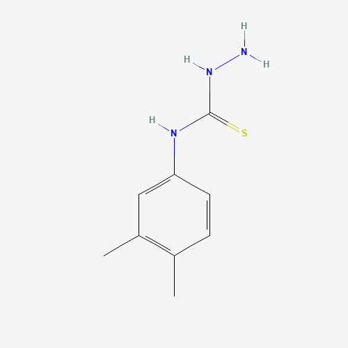 N-(3,4-Dimethylphenyl)hydrazinecarbothioamide (CAS: 6610-33-9) - Chemical Structure and Molecular Formula 