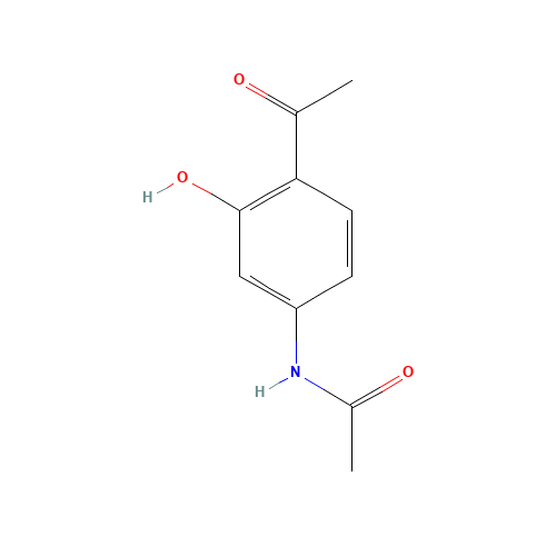 N-(4-acetyl-3-hydroxyphenyl)acetamide (CAS: 40547-58-8) - Chemical Structure and Molecular Formula 