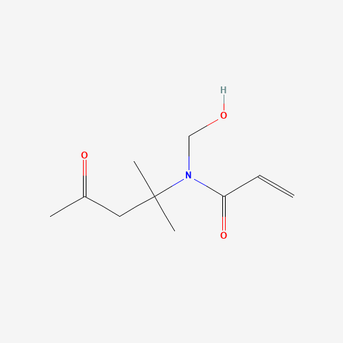 N-(Hydroxymethyl)-N-(2-methyl-4-oxopentan-2-yl)acrylamide (CAS: 42772-51-0) - Chemical Structure and Molecular Formula 