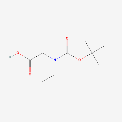 N-(tert-butoxycarbonyl)-N-ethylglycine (CAS: 149794-10-5) - Chemical Structure and Molecular Formula 