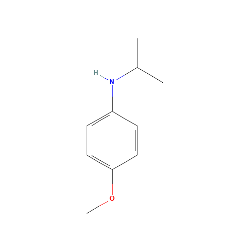 N-isopropyl-4-methoxyaniline (CAS: 16495-67-3) - Chemical Structure and Molecular Formula 