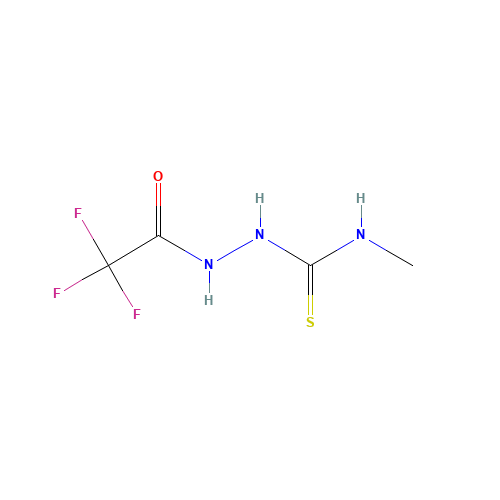 N-Methyl-2-(trifluoroacetyl)hydrazinecarbothioamide (CAS: 25366-21-6) - Chemical Structure and Molecular Formula 