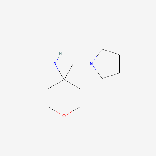 N-Methyl-4-(pyrrolidin-1-ylmethyl)tetrahydro-2H-pyran-4-amine (CAS: 885951-12-2) - Chemical Structure and Molecular Formula 