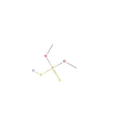 O,O-Dimethyl hydrogen phosphorodithioate (CAS: 756-80-9) - Chemical Structure and Molecular Formula 