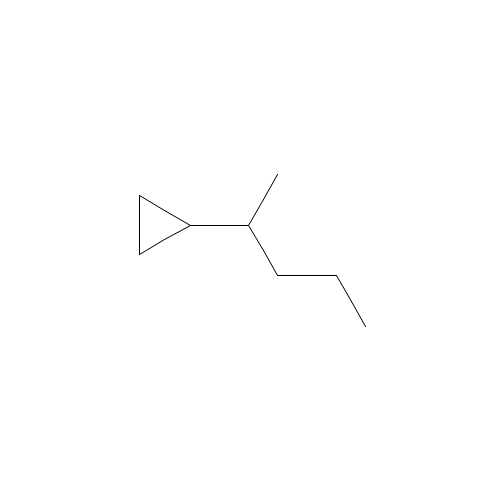 Pentane, 2-cyclopropyl- (CAS: 5458-16-2) - Chemical Structure and Molecular Formula 