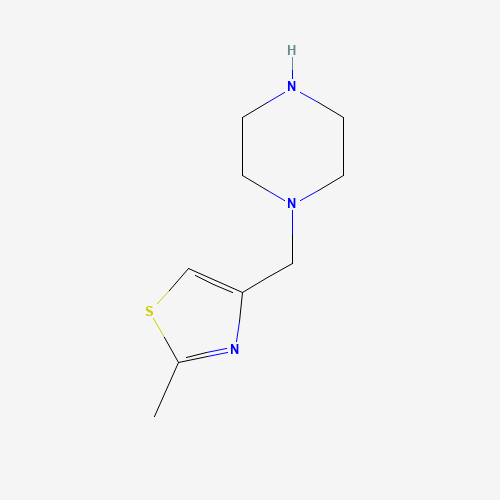 piperazine, 1-[(2-methyl-4-thiazolyl)methyl]- (CAS: 880361-73-9) - Chemical Structure and Molecular Formula 
