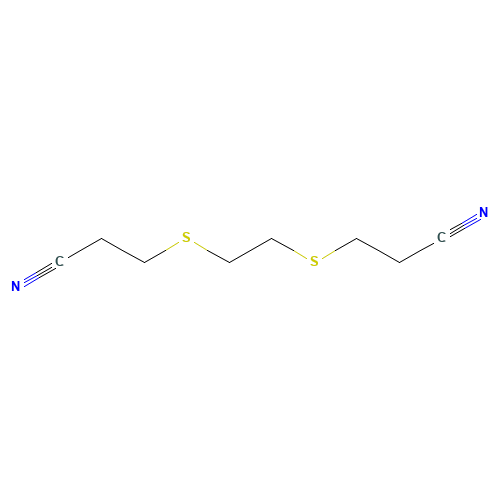 propanenitrile, 3,3'-[1,2-ethanediylbis(thio)]bis- (CAS: 86180-54-3) - Chemical Structure and Molecular Formula 