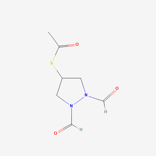 S-(1,2-Diformyl-4-pyrazolidinyl) ethanethioate (CAS: 216854-55-6) - Chemical Structure and Molecular Formula 