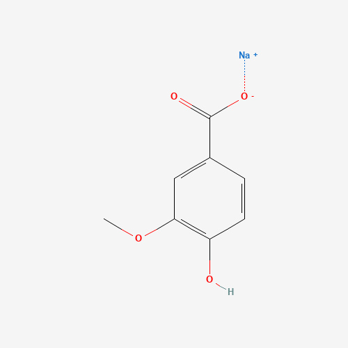Sodium 4-hydroxy-3-methoxybenzoate (CAS: 28508-48-7) - Chemical Structure and Molecular Formula 