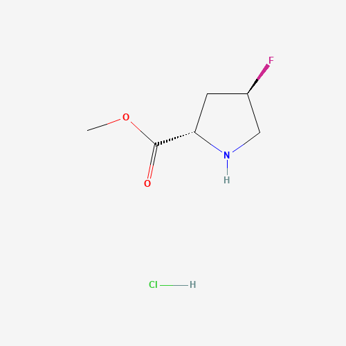 trans-4-Fluoro-L-proline methyl ester hydrochloride (CAS: 58281-80-4) - Chemical Structure and Molecular Formula 