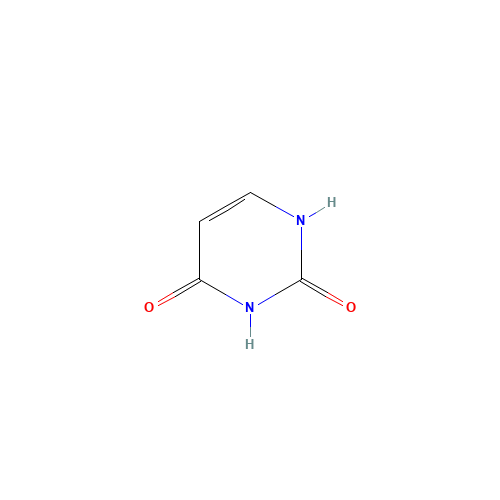 Uracil (CAS: 766-19-8) - Chemical Structure and Molecular Formula 