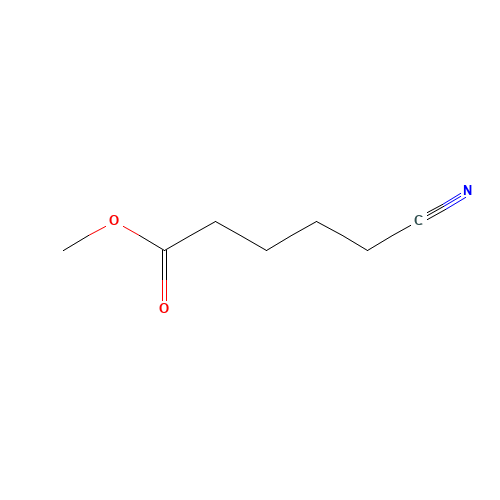 Valeric acid, 5-cyano-, methyl ester (CAS: 3009-88-9) - Chemical Structure and Molecular Formula 