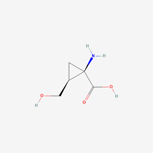 (1R,2S)-1-Amino-2-(hydroxymethyl)cyclopropanecarboxylic acid (CAS: 127181-31-1) - Chemical Structure and Molecular Formula 