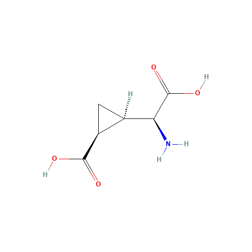 (1R,2S)-2-[(S)-Amino(carboxy)methyl]cyclopropanecarboxylic acid (CAS: 117857-95-1) - Chemical Structure and Molecular Formula 