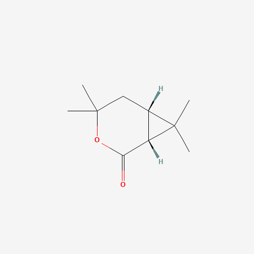 (1R,6S)-4,4,7,7-Tetramethyl-3-oxabicyclo[4.1.0]heptan-2-one (CAS: 14087-70-8) - Chemical Structure and Molecular Formula 