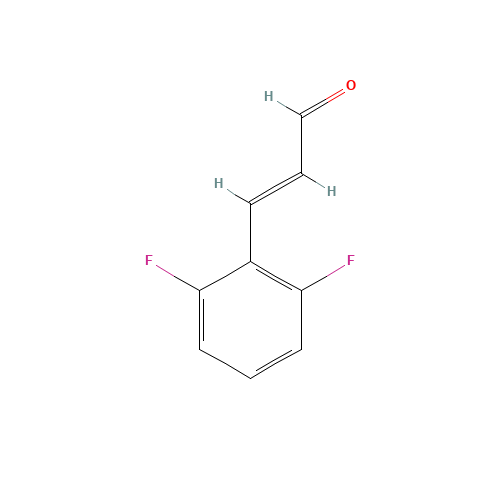 (2E)-3-(2,6-Difluorophenyl)acrylaldehyde (CAS: 117338-43-9) - Chemical Structure and Molecular Formula 