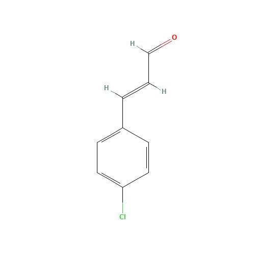 (2E)-3-(4-Chlorphenyl)prop-2-enal (CAS: 49678-02-6) - Chemical Structure and Molecular Formula 