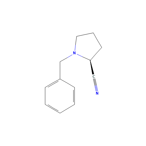 (2S)-1-Benzylpyrrolidine-2-carbonitrile (CAS: 928056-25-1) - Chemical Structure and Molecular Formula 