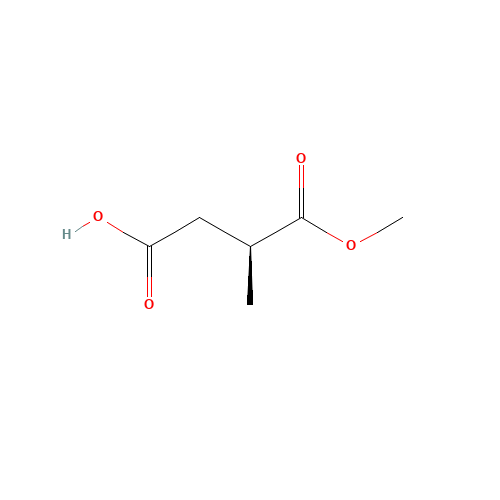 (3R)-4-Methoxy-3-methyl-4-oxobutanoic acid (CAS: 111266-16-1) - Chemical Structure and Molecular Formula 