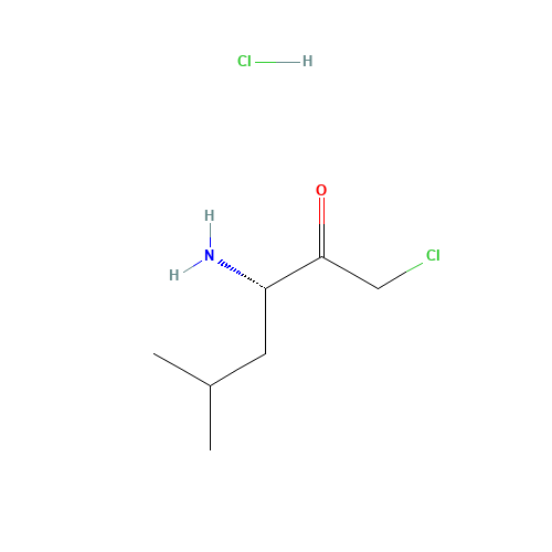 (3S)-3-Amino-1-chloro-5-methyl-2-hexanone hydrochloride (1:1) (CAS: 54518-92-2) - Chemical Structure and Molecular Formula 