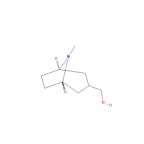 (8-Methyl-8-azabicyclo[3.2.1]oct-3-yl)methanol (CAS: 142892-37-3) - Chemical Structure and Molecular Formula 