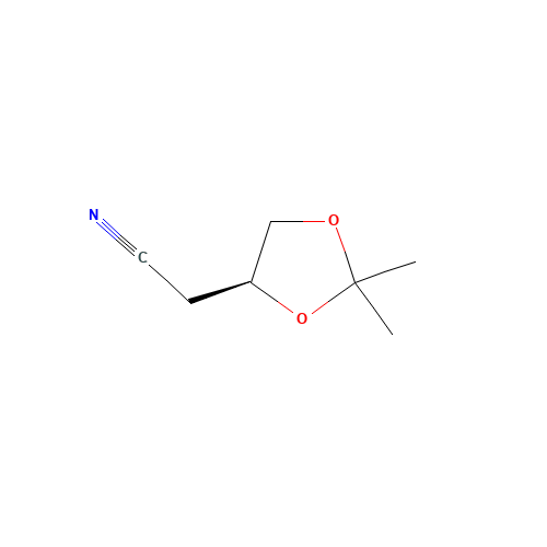 [(4R)-2,2-Dimethyl-1,3-dioxolan-4-yl]acetonitrile (CAS: 131724-43-1) - Chemical Structure and Molecular Formula 
