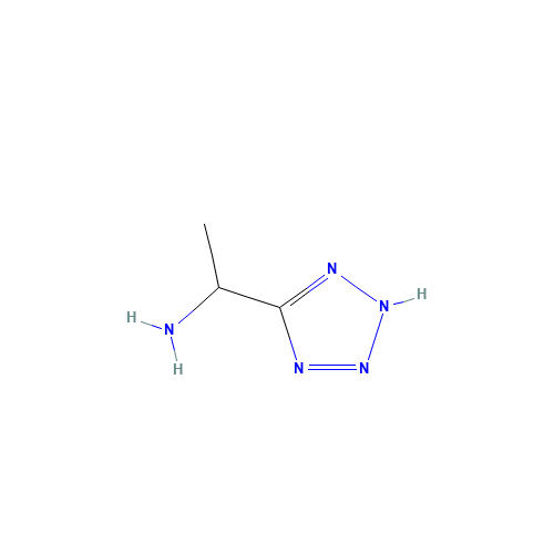 1-(2H-Tetrazol-5-yl)ethanamine (CAS: 33876-24-3) - Chemical Structure and Molecular Formula 