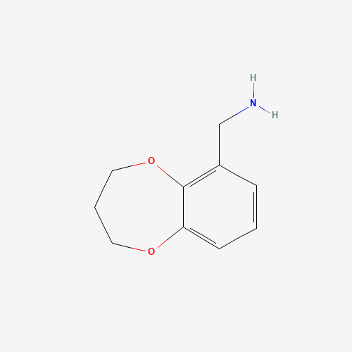 1-(3,4-Dihydro-2H-1,5-benzodioxepin-6-yl)methanamine (CAS: 499770-91-1) - Chemical Structure and Molecular Formula 