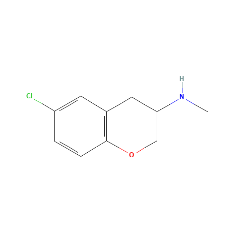 1-(6-Chloro-3,4-dihydro-2H-chromen-3-yl)methanamine (CAS: 885271-38-5) - Chemical Structure and Molecular Formula 