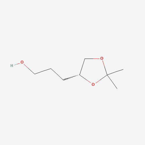 1,3-Dioxolane-4-propanol, 2,2-dimethyl-, (S)- (CAS: 133008-08-9) - Chemical Structure and Molecular Formula 