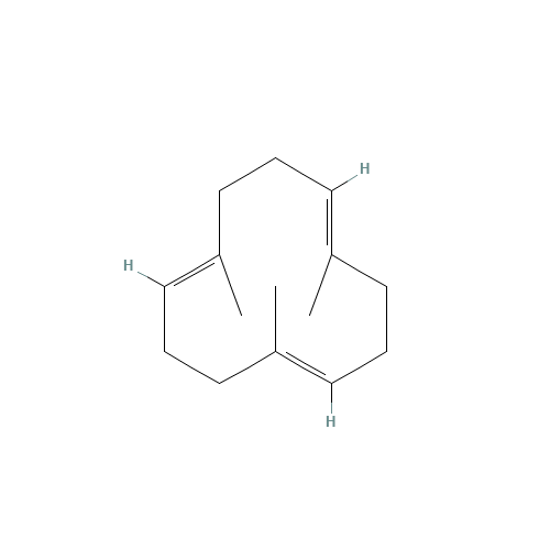 1,5,9-Trimethyl-1,5,9-cyclododecatriene (CAS: 27193-69-7) - Chemical Structure and Molecular Formula 