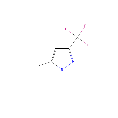 1,5-Dimethyl-3-(trifluoromethyl)-1H-pyrazole (CAS: 79080-31-2) - Chemical Structure and Molecular Formula 