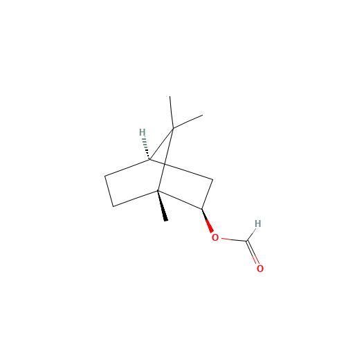 1,7,7-Trimethylbicyclo[2.2.1]hept-2-yl formate (CAS: 1200-67-5) - Chemical Structure and Molecular Formula 