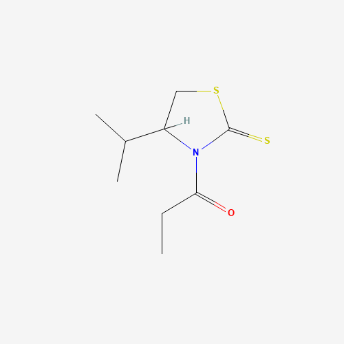 1-[(4S)-4-Isopropyl-2-thioxo-1,3-oxazolidin-3-yl]propan-1-one (CAS: 102831-92-5) - Chemical Structure and Molecular Formula 