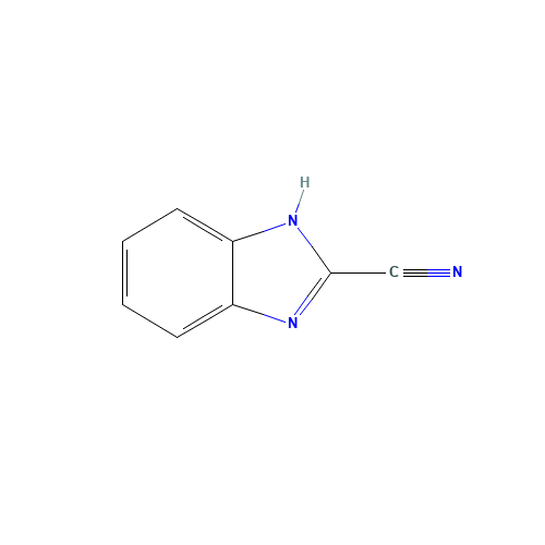 1H-benzimidazole-2-carbonitrile (CAS: 6868-37-7) - Chemical Structure and Molecular Formula 