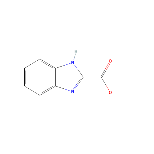 1H-Benzoimidazole-2-carboxylic acid methyl ester (CAS: 5805-53-8) - Chemical Structure and Molecular Formula 