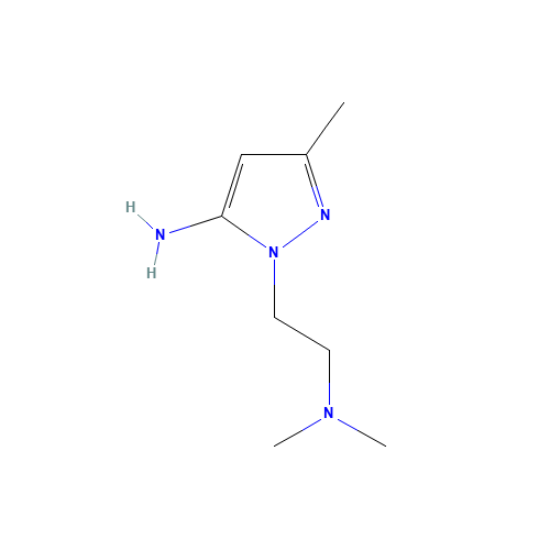 1H-Pyrazole-1-ethanamine, 5-amino-N,N,3-trimethyl- (CAS: 685892-22-2) - Chemical Structure and Molecular Formula 